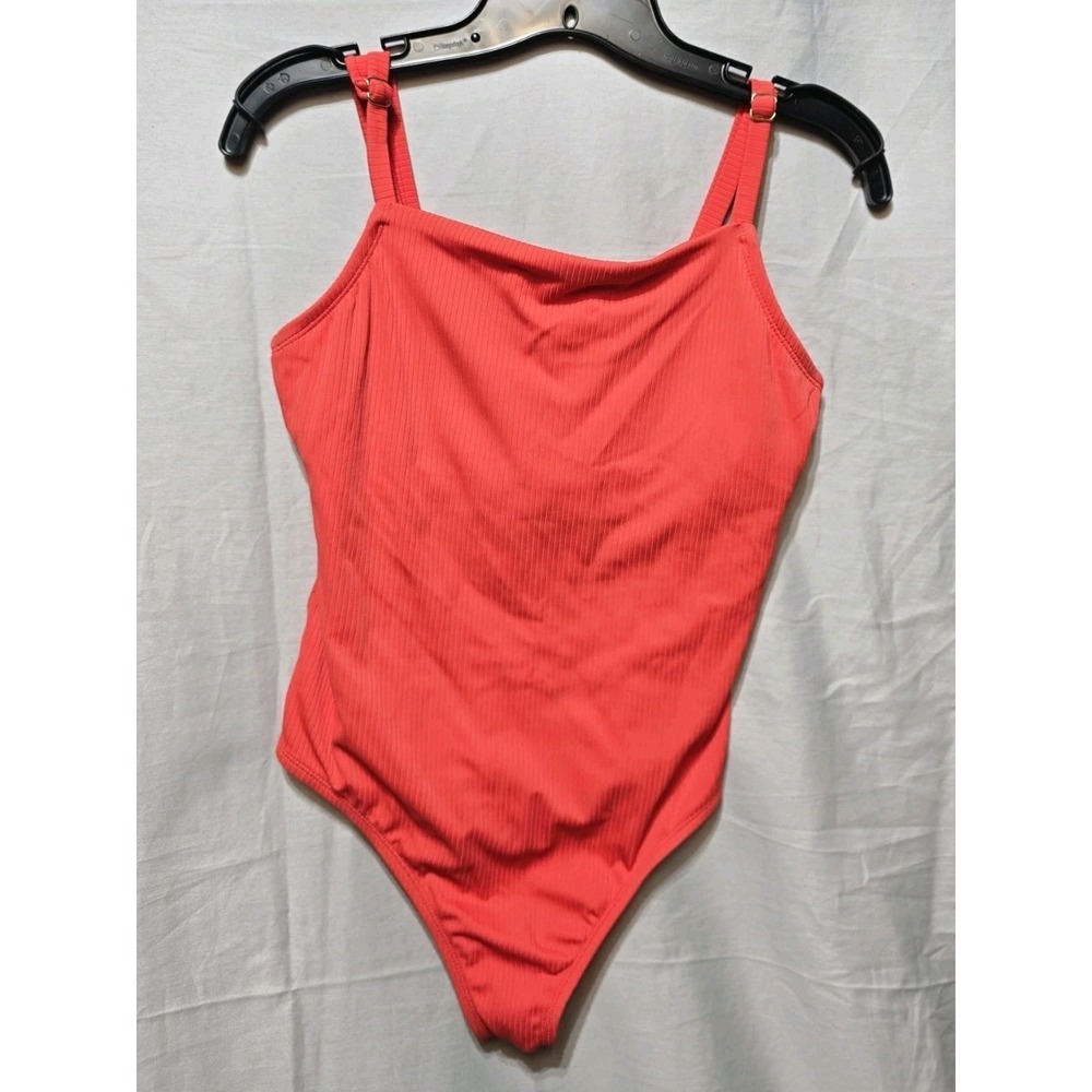 kona sol swimsuit One Piece M Red Ribbed